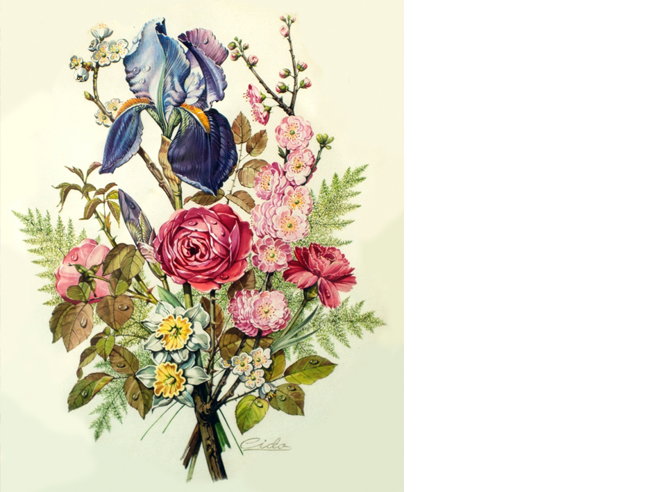 Flores. Pintura a guache