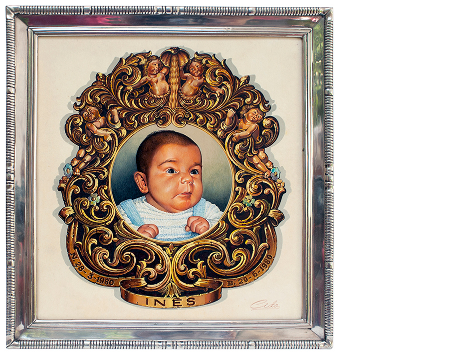 Retrato. Pintura a guache