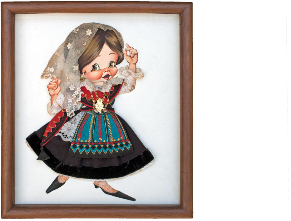 Maqueta (original) para caderno di�rio. Pintura a guache com aplica��es