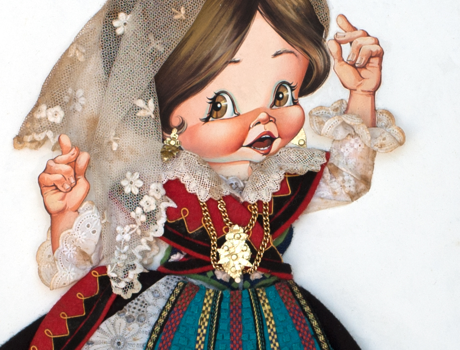 Maqueta (original) para caderno di�rio (pormenor)