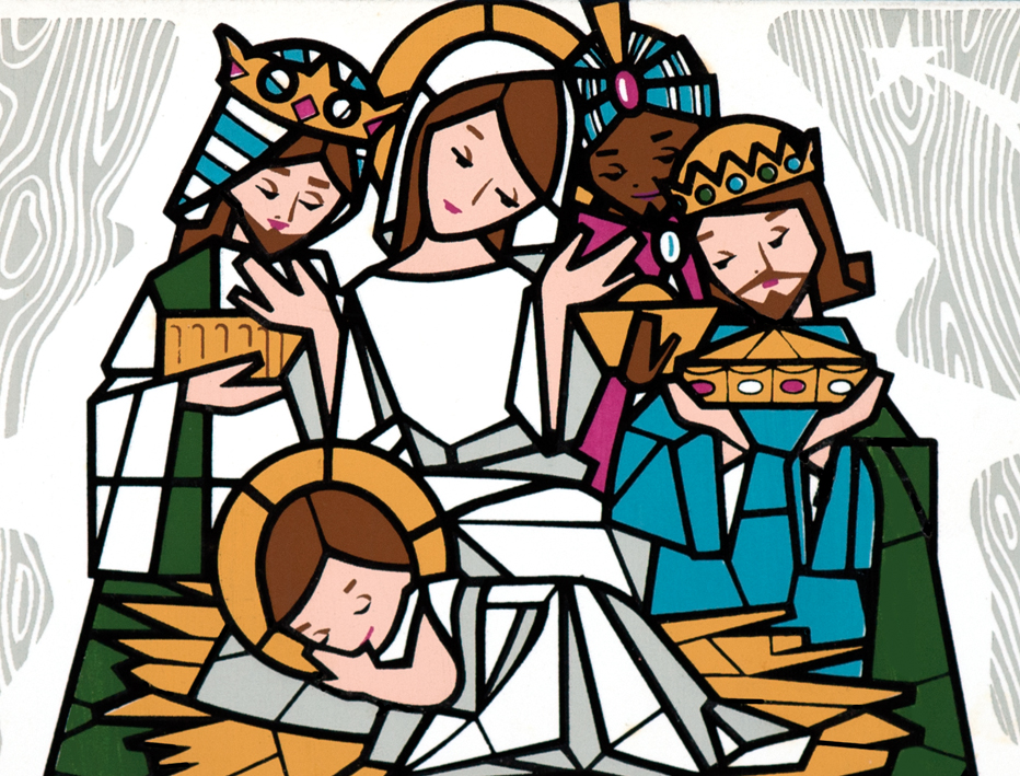 Maqueta para cart�o de Natal impressa em litografia