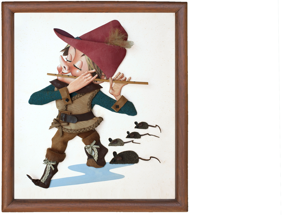 Maqueta (original) para caderno di�rio. Pintura a guache com aplica��es