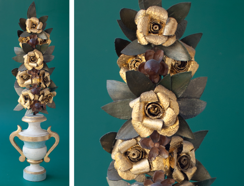 Palmito de fitas de madeira